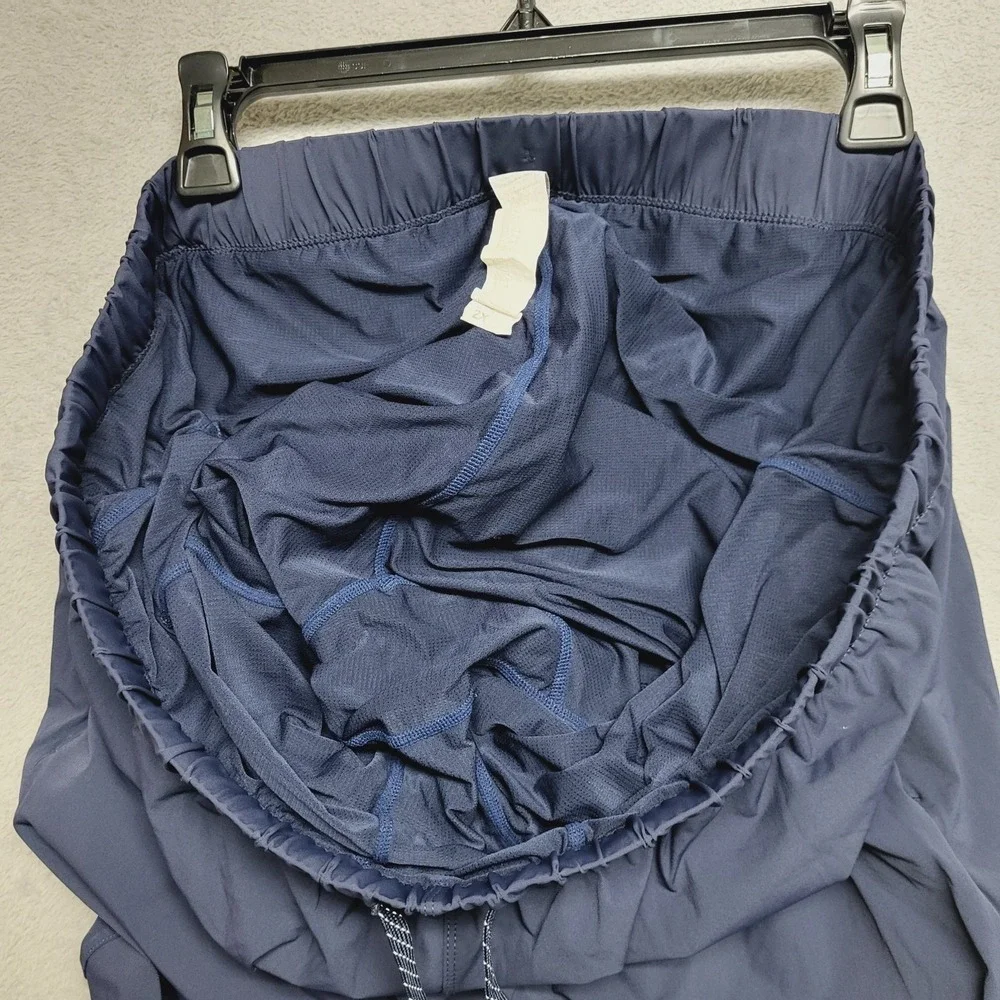 Fabletics Fundamental Short Mens 2X Blue Lined Athletic Wear Pull On Stretch Gym
